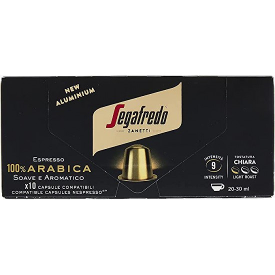 Segafredo Κάψουλες καφέ αλουμινίου γεύση Arabica ( συμβατές μηχανές nespresso) συσκευασία των 100 καψουλών