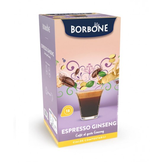 BORBONE ΡΟΦΗΜΑ ΜΕ ΓΕΥΣΗ GINSENG (POD 44 ESE SYSTEM MACHINE) 18 ΤΕΜ. 