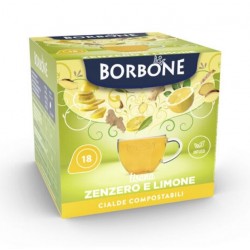 BORBONE TISANA TEA GINGER AND LEMON HERBAL DRINK (PODS 44 ESE MACHINE) 18 TM