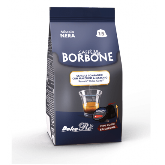 BORBONE ΚΑΨΟΥΛΑ ΚΑΦΕ ΓΕΥΣΗ NERO (DOLCE GUSTO SYSTEM MACHINE)90ΤΜ