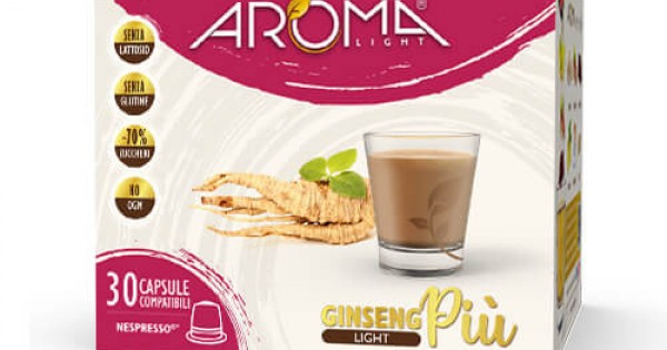 30 Capsule Caffè Ginseng Light Senza Lattosio Aroma Light, Nespresso