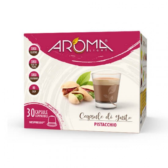 AROMA LIGHT ΚΑΨΟΥΛΑ ΡΟΦΗΜΑ ΓΕΥΣΗ PISTACCHIO (NESPRESSO SYSTEM MACHINE)30TM